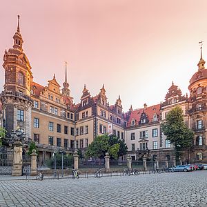Außenansicht des Dresdner Schlosses nach der Sanierung