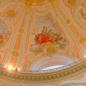 Details der Wandmalerei in der Dresdner Frauenkirche