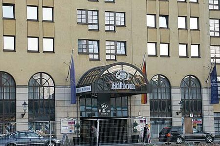 Dresdner Hilton Hotel während der Bauarbeiten