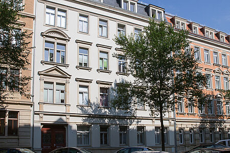 Sanierter Altbaufassaden