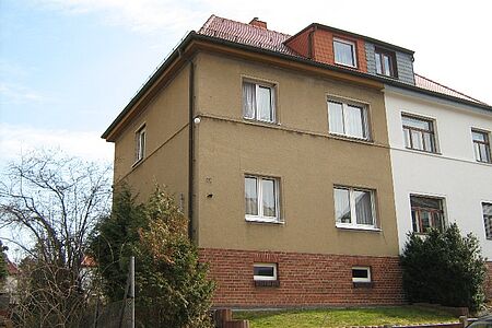 Doppelhaus mit Fassade in Braun und Weiß