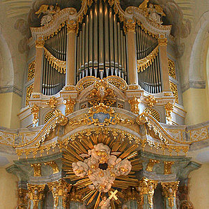 Details des Altars der Dresdner Frauenkirche