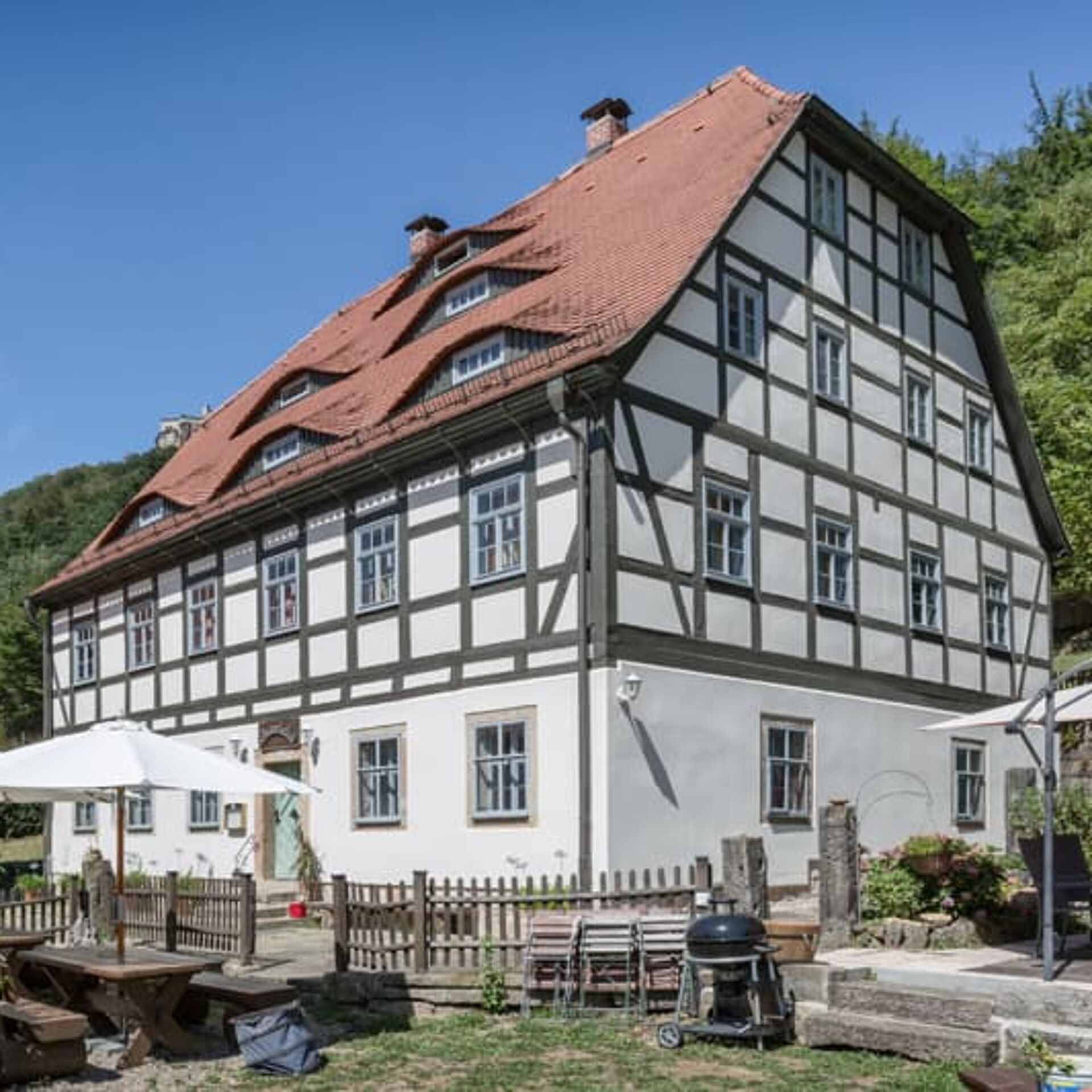 Saniertes Fachwerkhaus mit vier Etagen