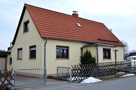 Einfamilienhaus mit Spezialputzfassaden in sehr hellem Gelb